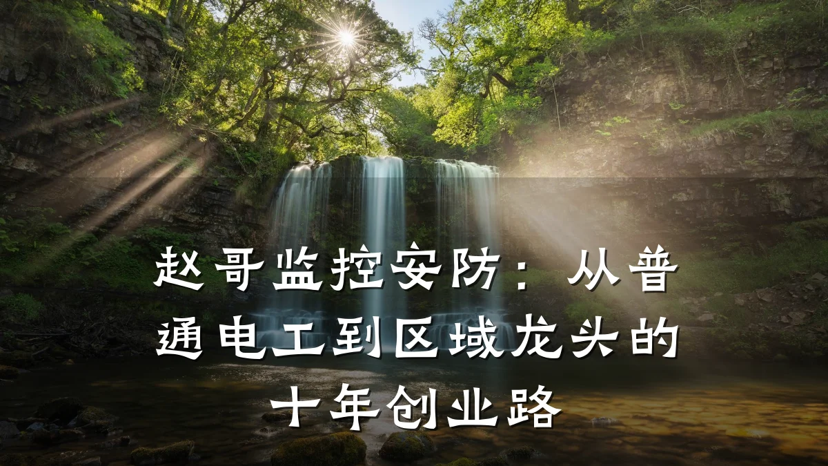 赵哥监控安防:从普通电工到区域龙头的十年创业路