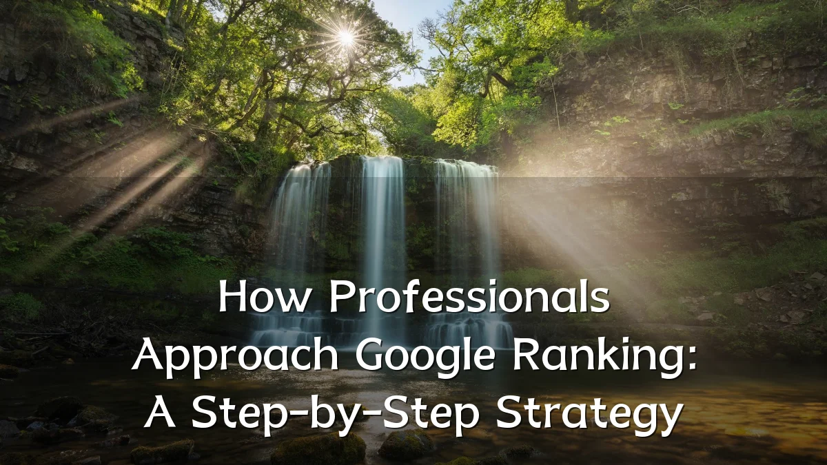 How Professionals Approach Google Ranking: A Step-by-Step Strategy
