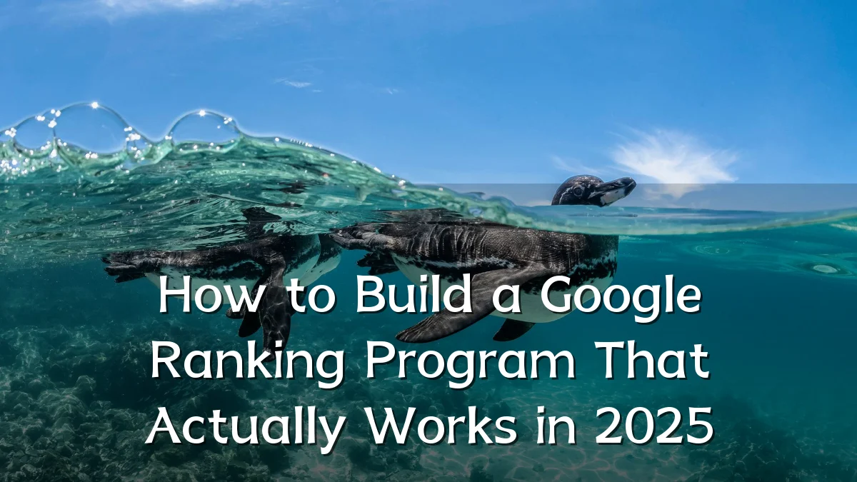 How to Build a Google Ranking Program That Actually Works in 2025