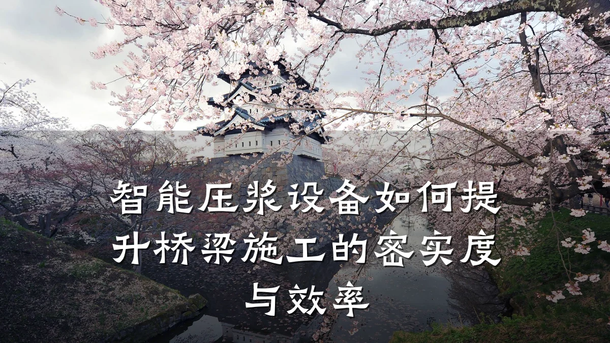 智能压浆设备如何提升桥梁施工的密实度与效率